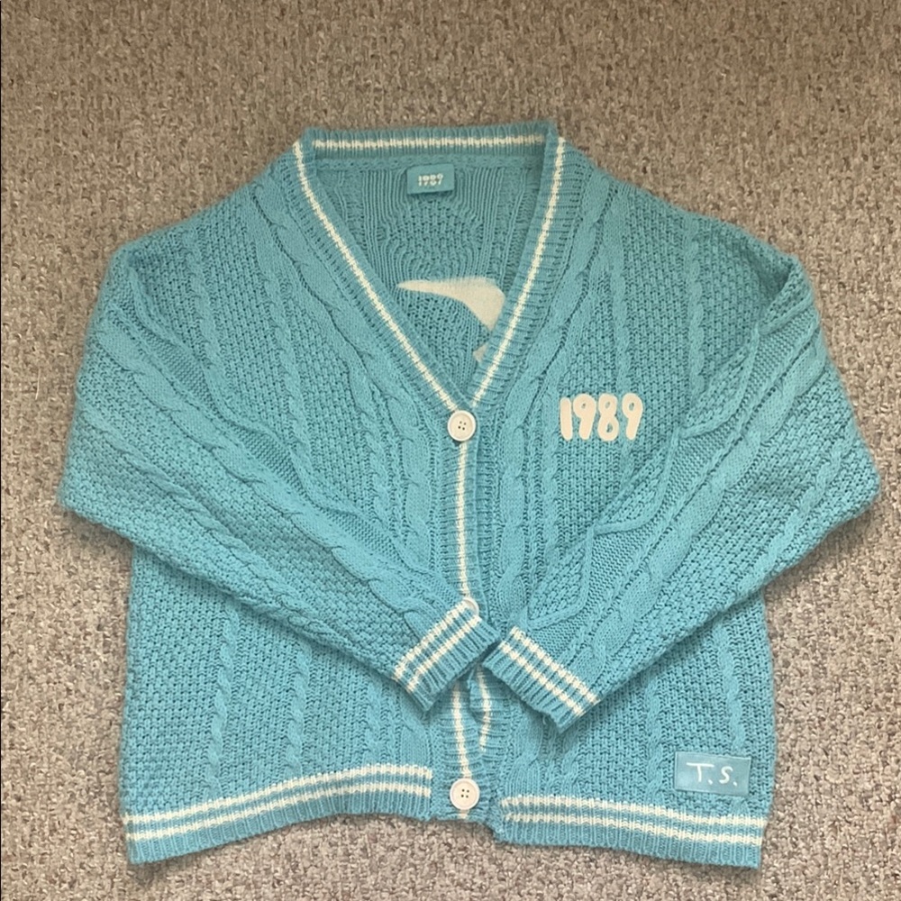 Taylor Swift’s 1989 Taylor’s Version Women's Blue Cable Knit Sweater